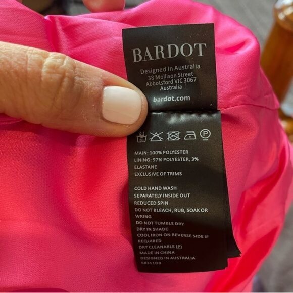 Bardot Fitted Corset Midi Dress Lili Pink Size 4 NWT - Picture 16 of 16